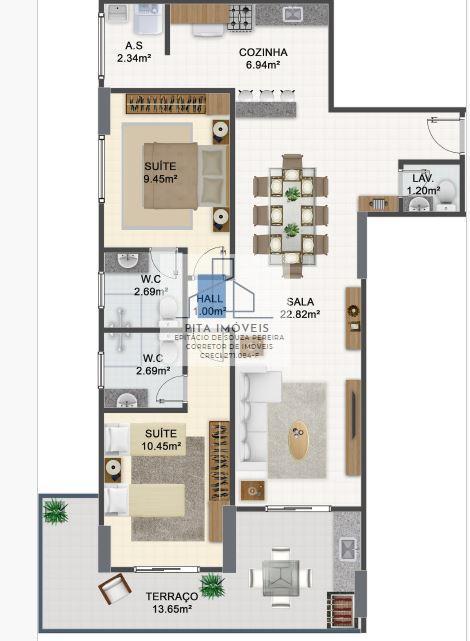 Apartamento à venda com 3 quartos, 117m² - Foto 14