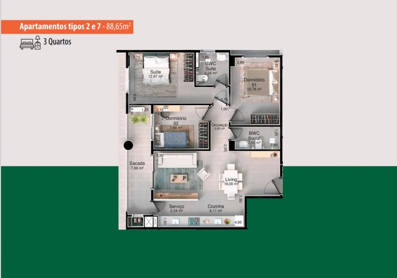 Apartamento à venda com 2 quartos, 75m² - Foto 24