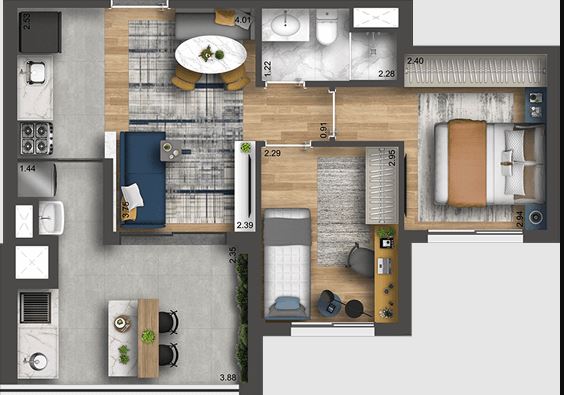 Apartamento à venda com 2 quartos, 49m² - Foto 18