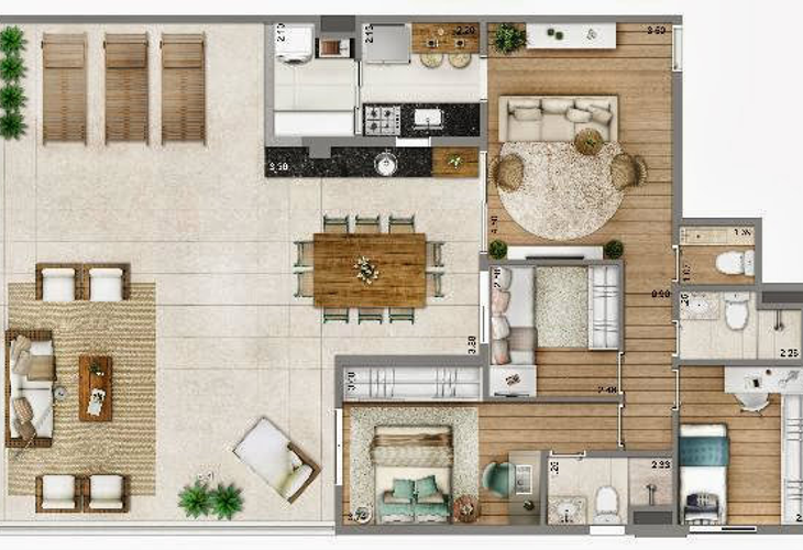 Apartamento à venda com 2 quartos, 66m² - Foto 5