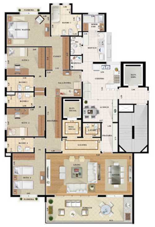 Apartamento à venda com 4 quartos, 363m² - Foto 8