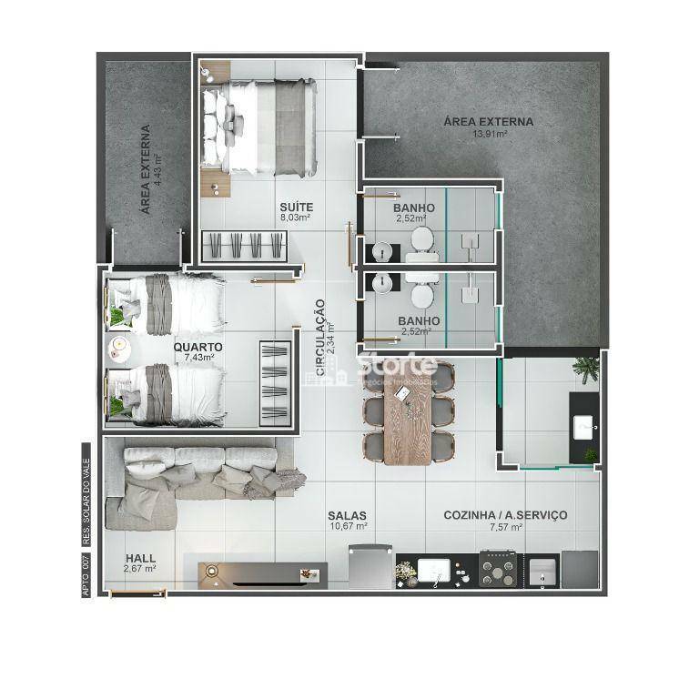 Apartamento à venda com 2 quartos, 67m² - Foto 15