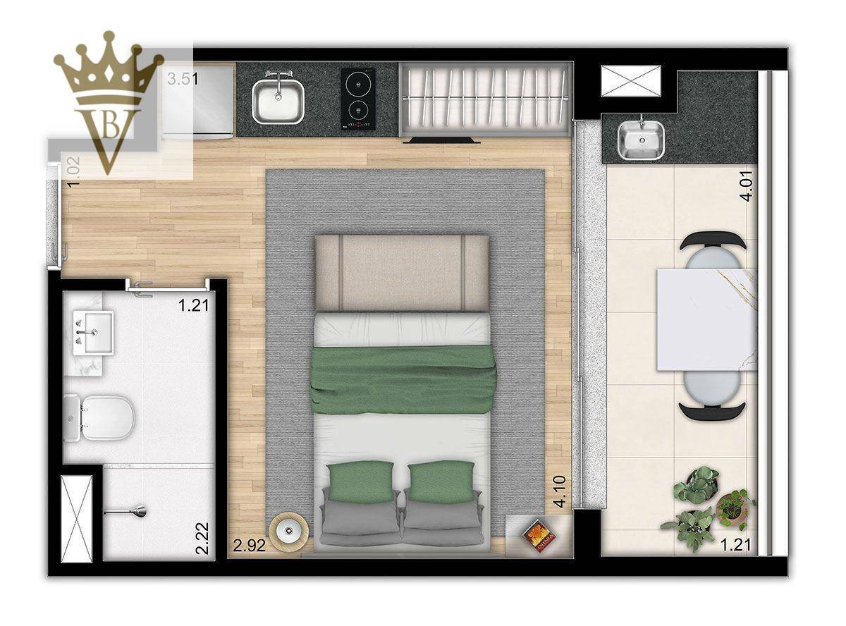 Kitnet e Studio à venda com 1 quarto, 25m² - Foto 22