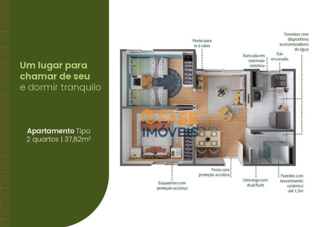 Apartamento à venda com 2 quartos, 37m² - Foto 14