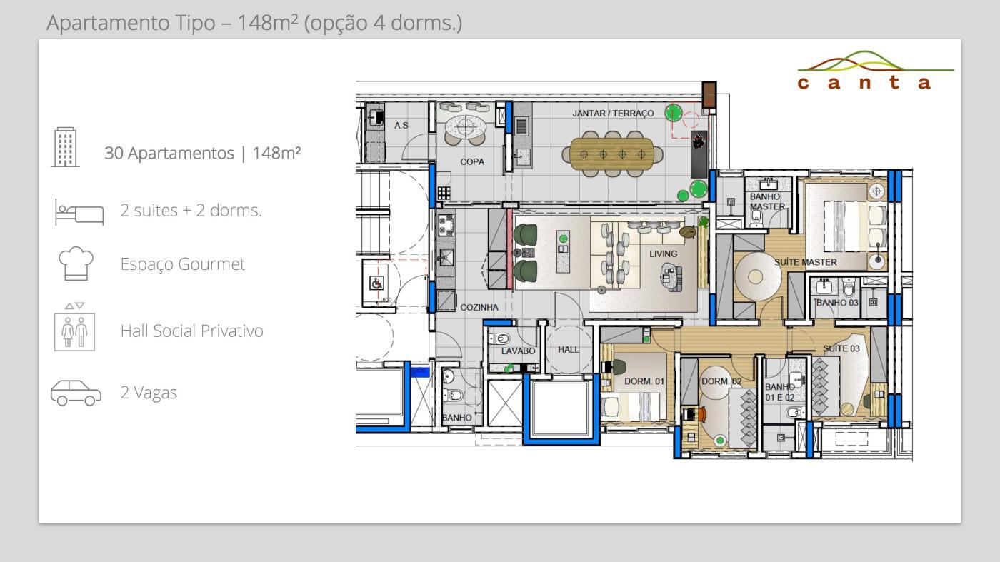 Apartamento à venda com 3 quartos, 148m² - Foto 7