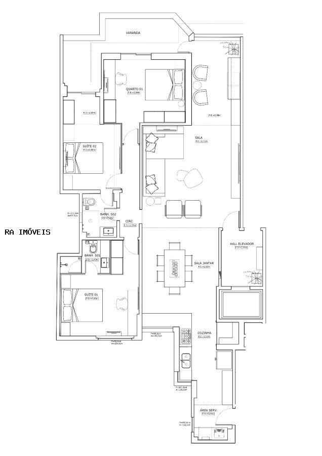 Apartamento à venda com 3 quartos, 133m² - Foto 26