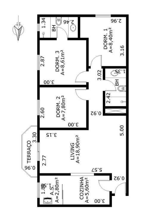 Apartamento à venda com 3 quartos, 80m² - Foto 7