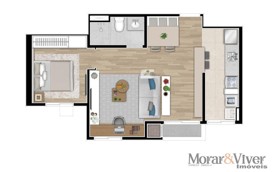 Apartamento à venda com 2 quartos, 44m² - Foto 9