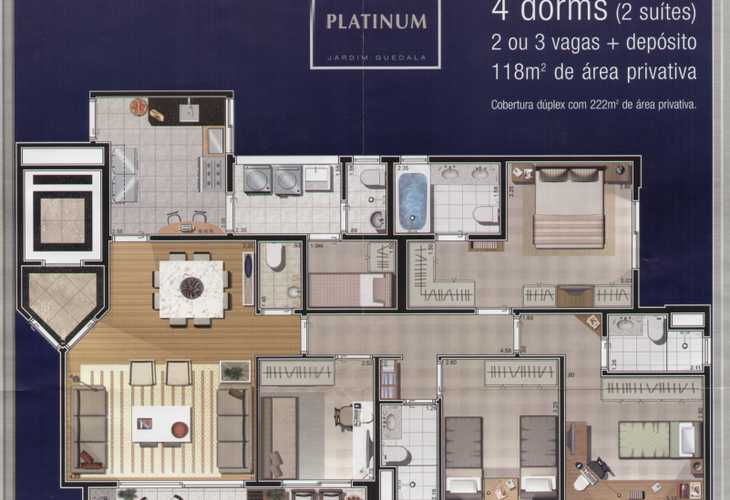 Apartamento à venda com 4 quartos, 118m² - Foto 2