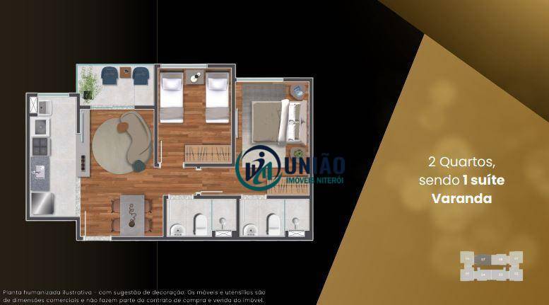 Apartamento à venda com 2 quartos, 53m² - Foto 10