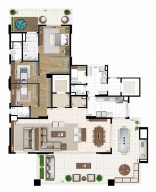 Apartamento à venda com 3 quartos, 268m² - Foto 5