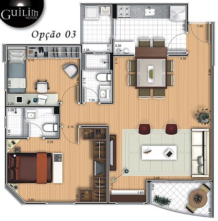 Apartamento à venda com 2 quartos, 70m² - Foto 3