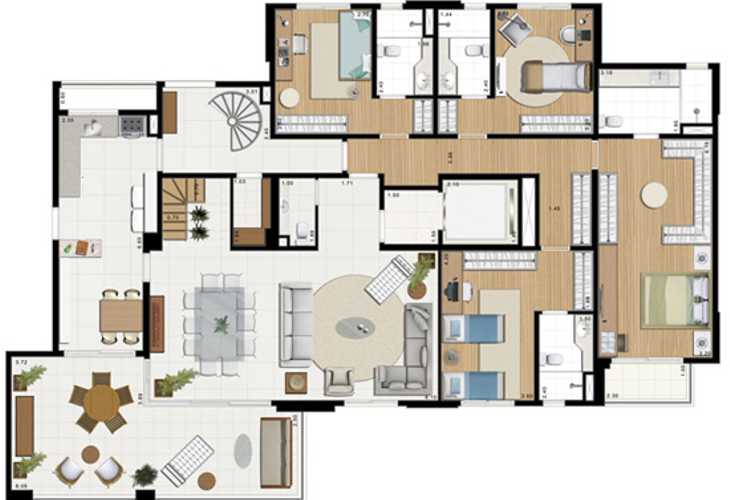 Apartamento à venda com 4 quartos, 210m² - Foto 3