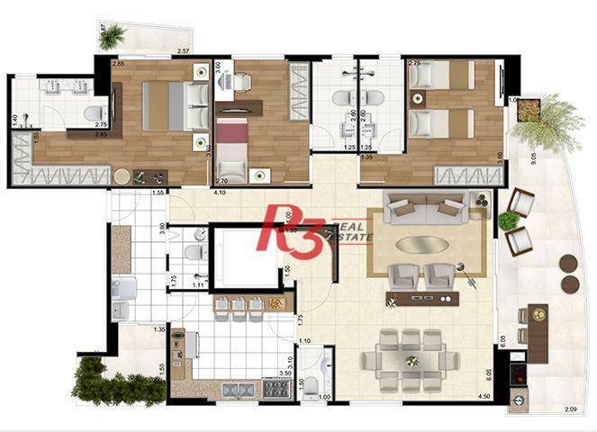 Apartamento à venda com 3 quartos, 180m² - Foto 68