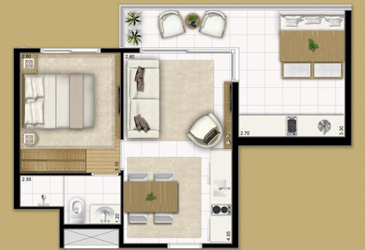 Apartamento à venda com 1 quarto, 43m² - Foto 11