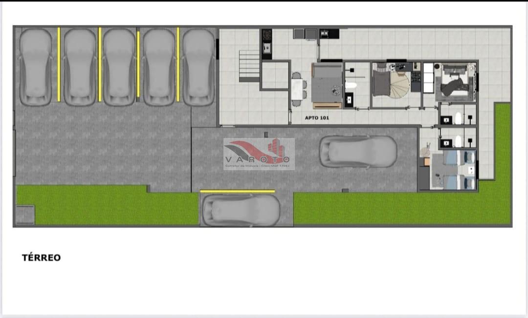 Apartamento à venda com 3 quartos, 33m² - Foto 2