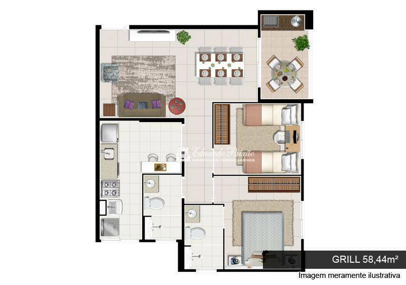 Apartamento à venda e aluguel com 2 quartos, 59m² - Foto 27