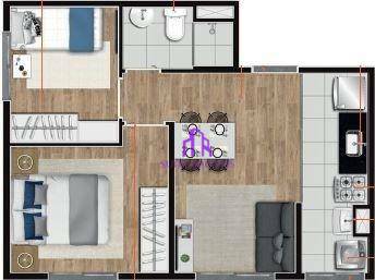 Apartamento à venda com 2 quartos, 36m² - Foto 10