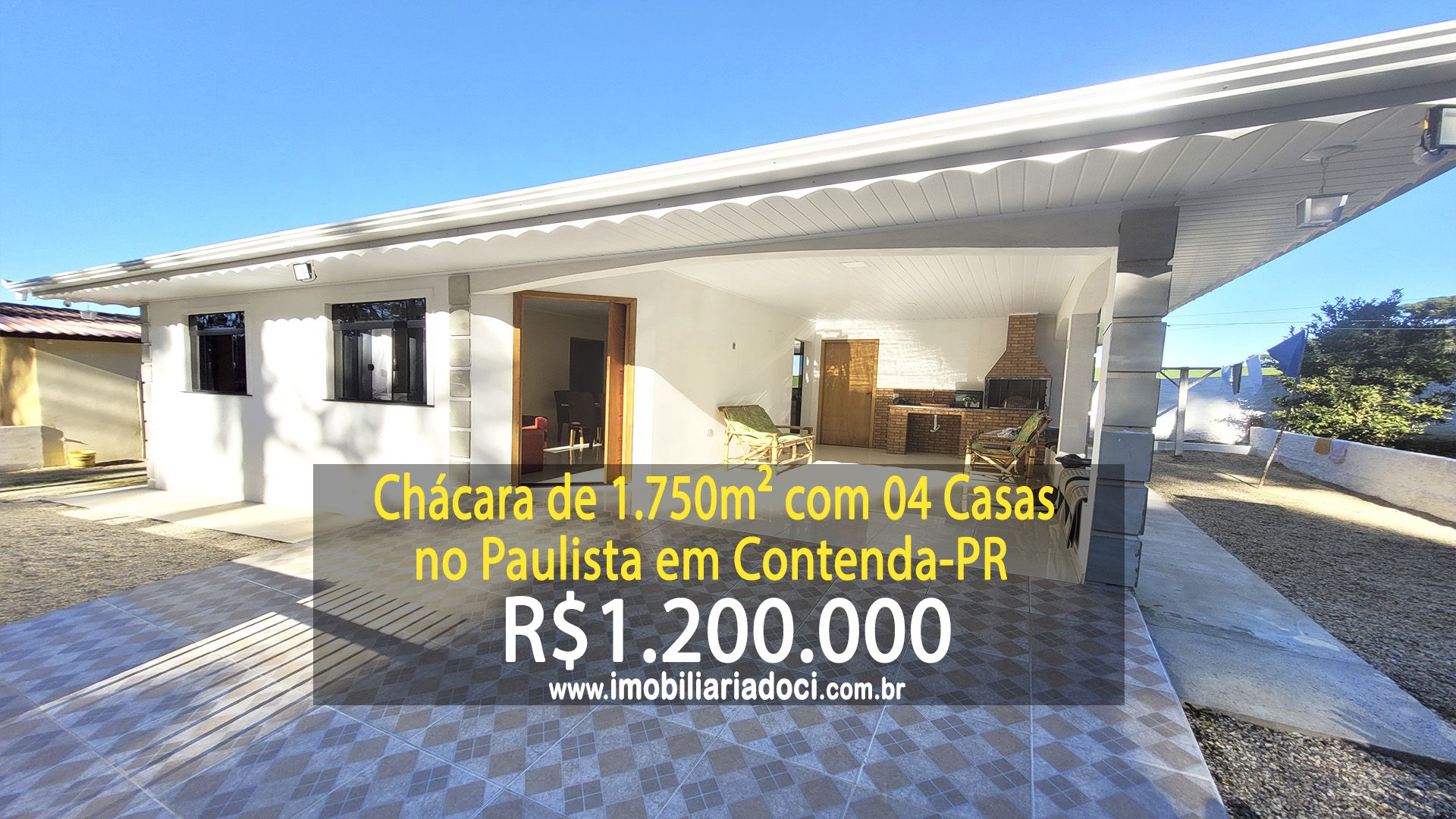 Chácara, 3 quartos, 1750 m² - Foto 1