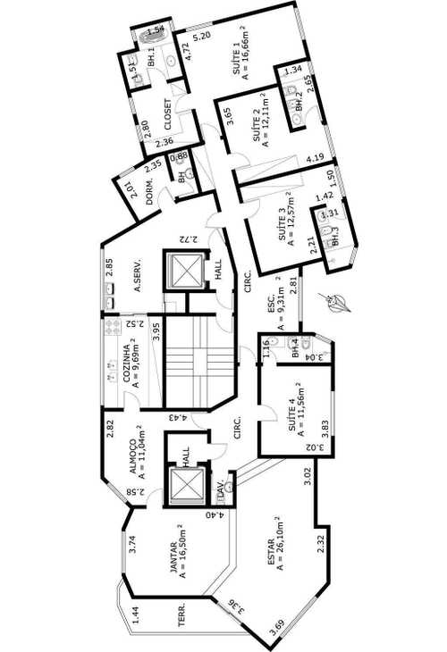 Apartamento à venda com 4 quartos, 200m² - Foto 4