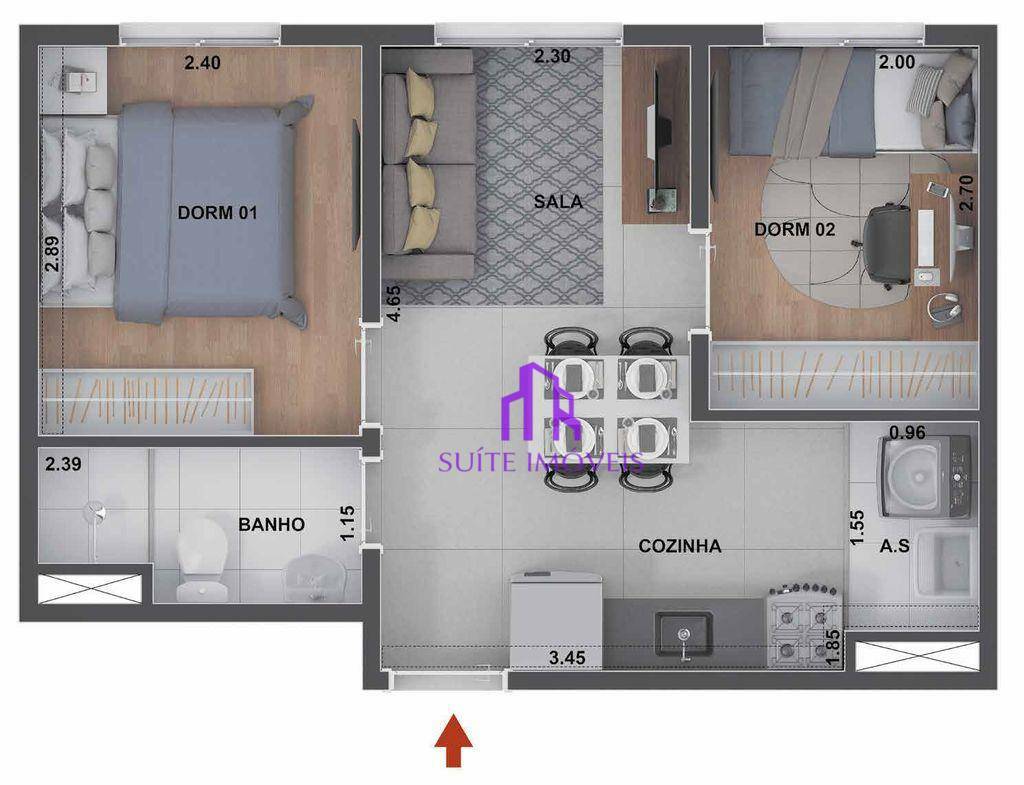 Apartamento à venda com 2 quartos, 34m² - Foto 21