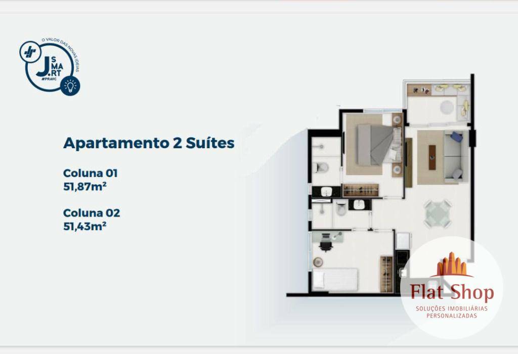 Apartamento à venda com 1 quarto, 37m² - Foto 4