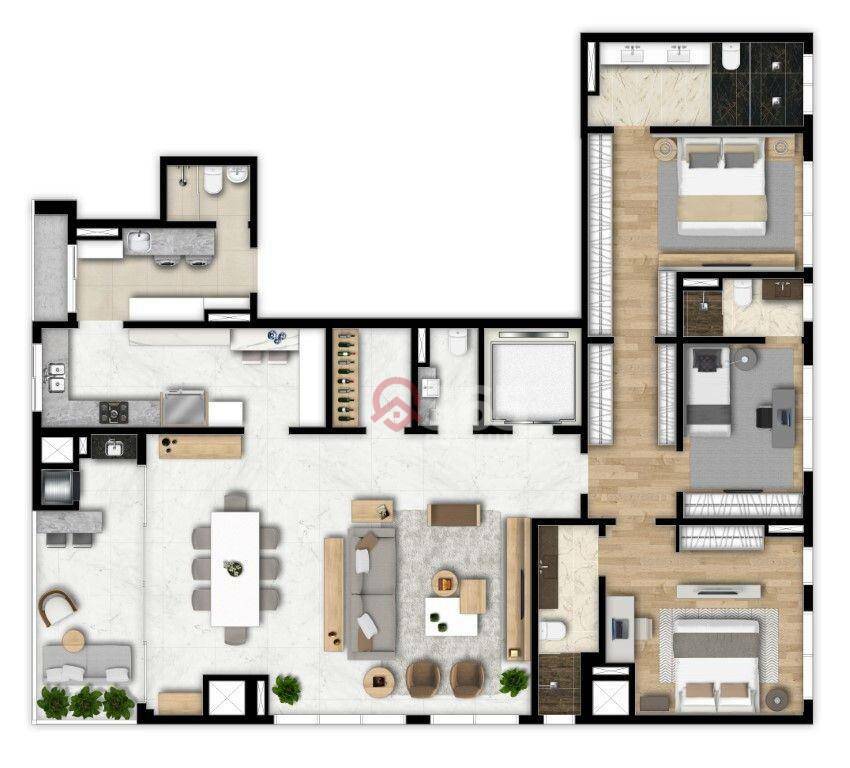Apartamento à venda com 3 quartos, 161m² - Foto 6