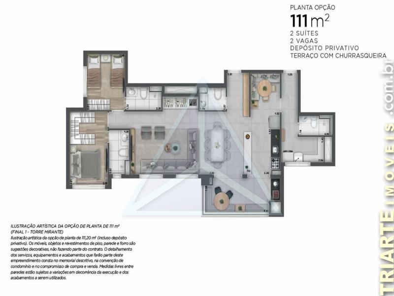 Apartamento à venda com 3 quartos, 111m² - Foto 4