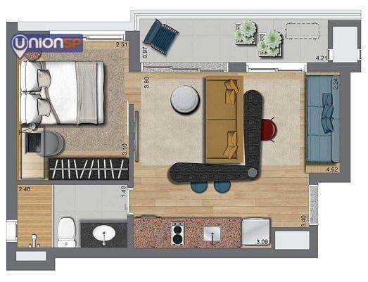 Apartamento à venda com 2 quartos, 42m² - Foto 13