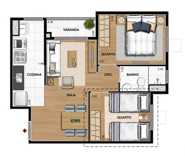 Apartamento à venda com 1 quarto, 6587m² - Foto 23