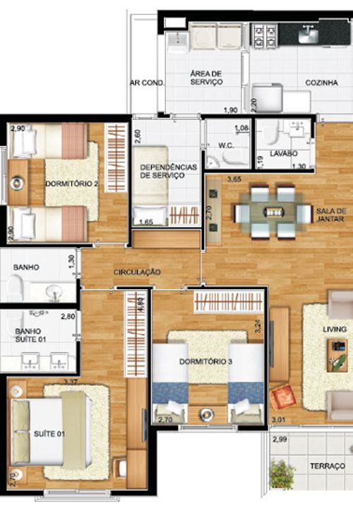 Apartamento à venda com 3 quartos, 99m² - Foto 7