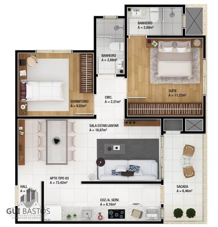 Apartamento à venda com 3 quartos, 96m² - Foto 18