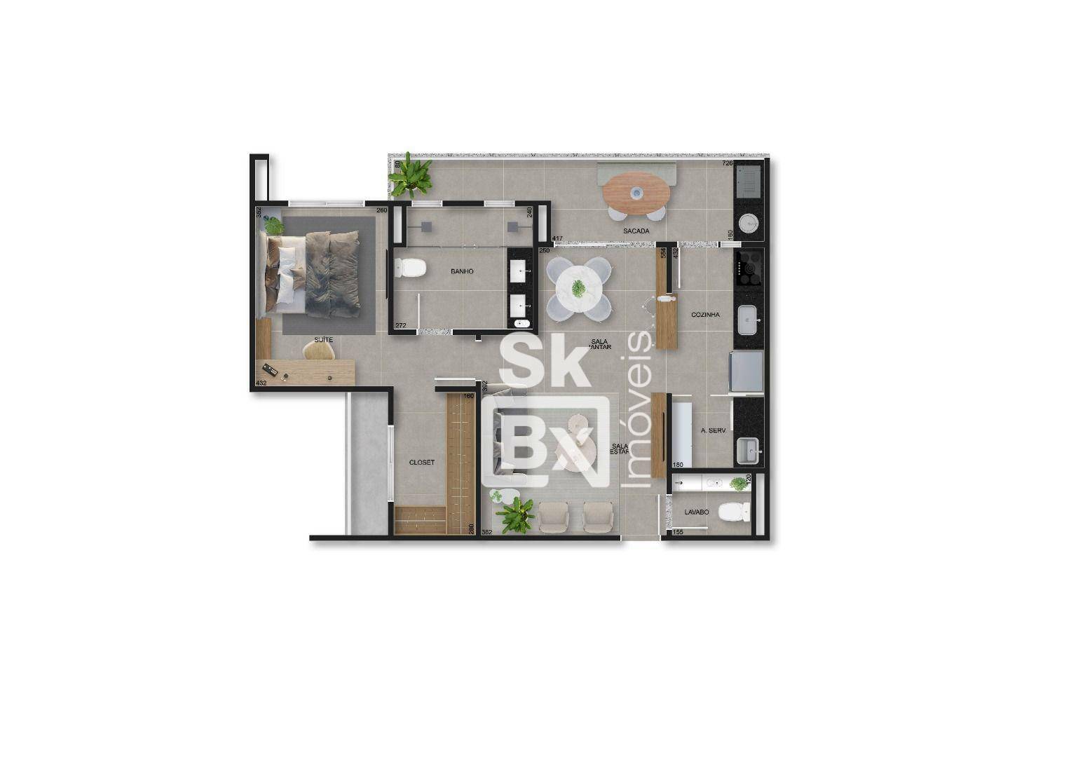 Apartamento à venda com 1 quarto, 69m² - Foto 8