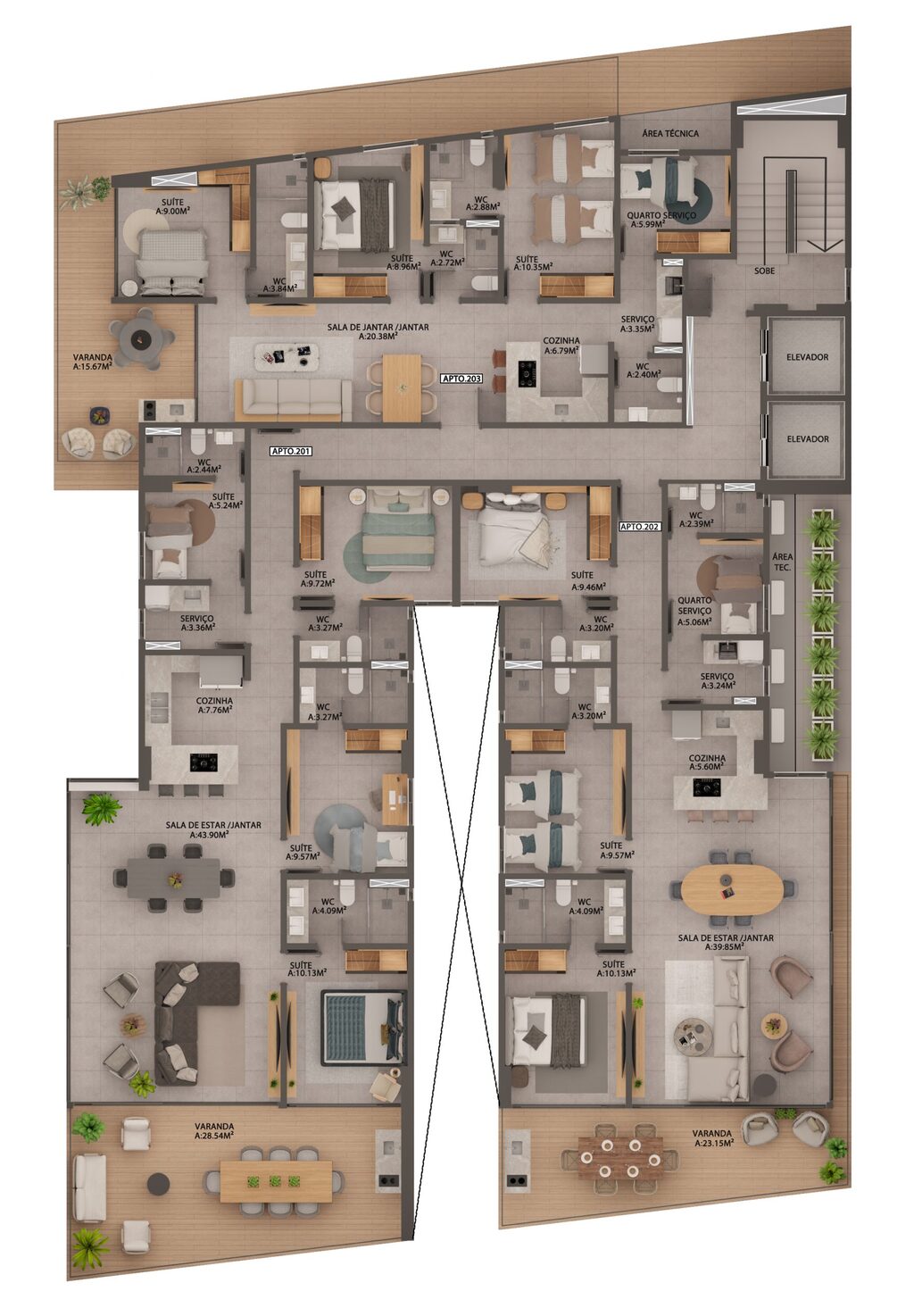 Apartamento à venda com 3 quartos, 1256m² - Foto 15