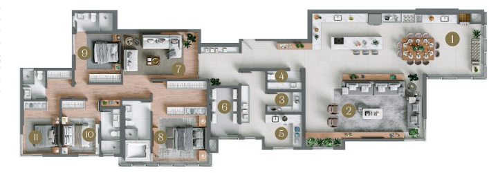 Apartamento à venda com 4 quartos, 237m² - Foto 11