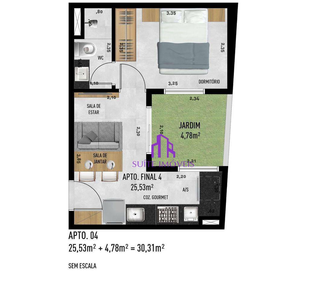 Apartamento à venda com 2 quartos, 37m² - Foto 24