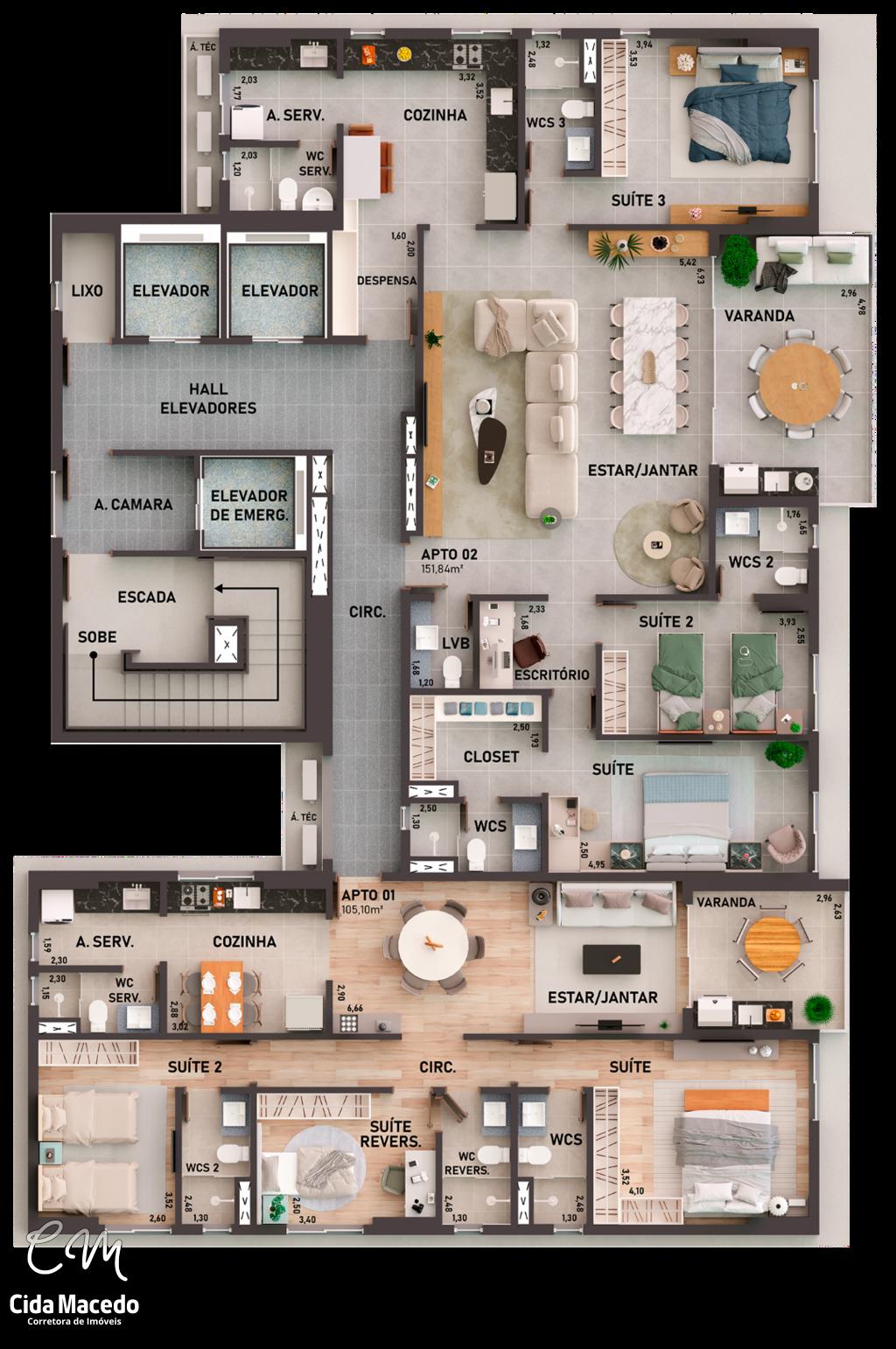 Apartamento à venda com 2 quartos, 68m² - Foto 27