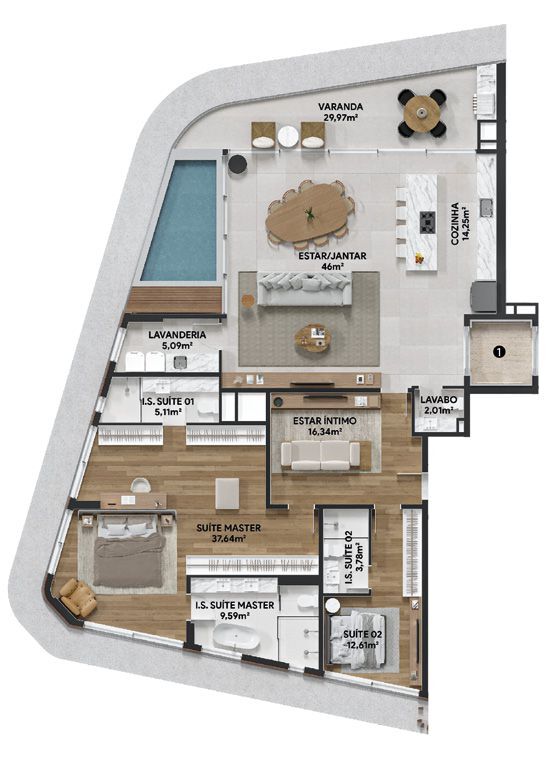 Apartamento à venda com 3 quartos, 208m² - Foto 40