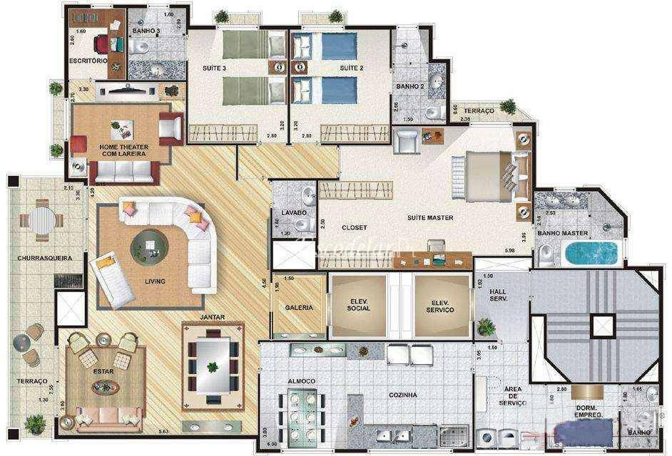 Apartamento à venda com 3 quartos, 170m² - Foto 19