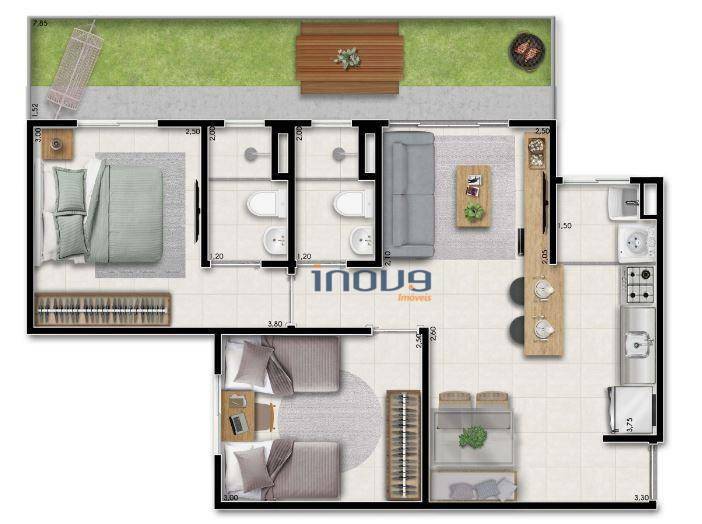 Apartamento à venda com 2 quartos, 41m² - Foto 15