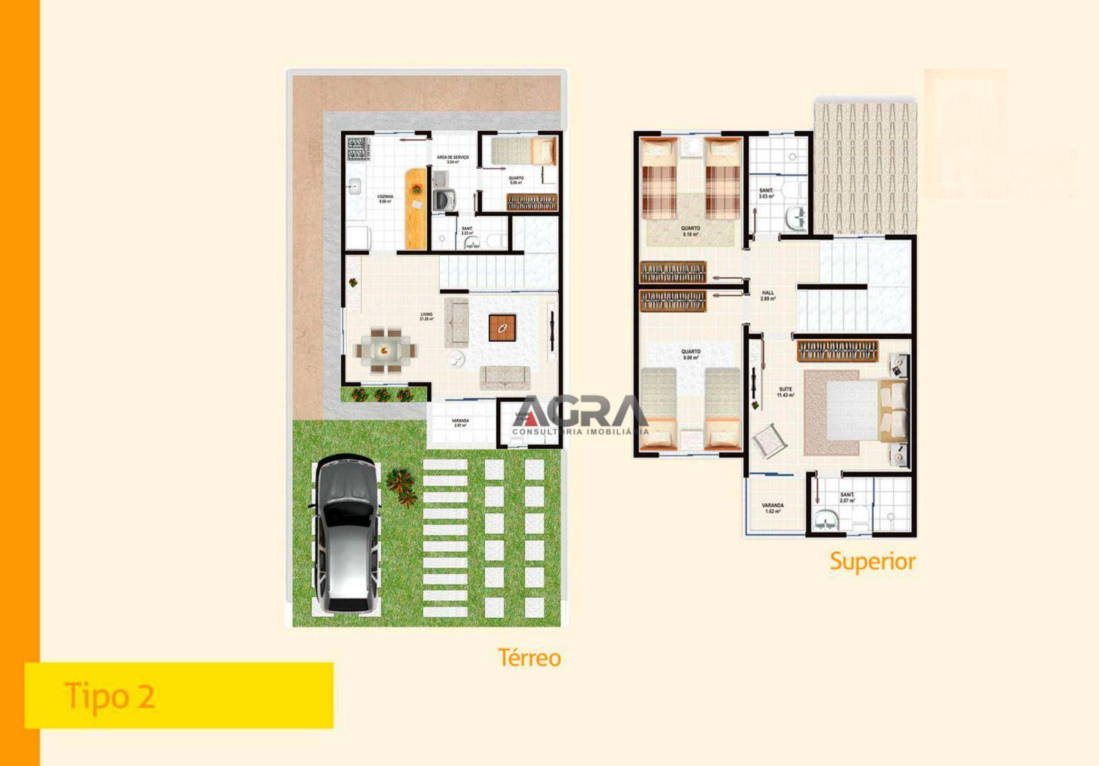 Casa de Condomínio à venda com 3 quartos, 98m² - Foto 2