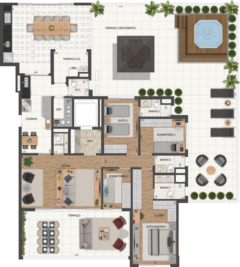 Apartamento à venda com 4 quartos, 163316m² - Foto 21