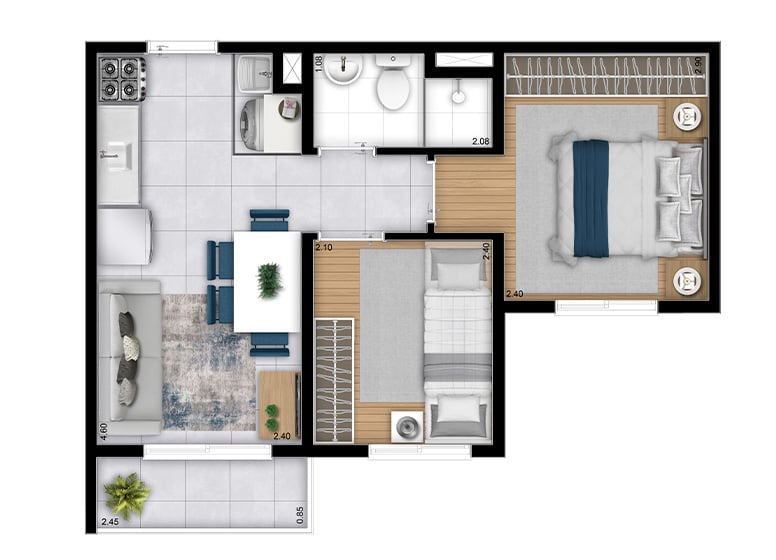 Apartamento à venda com 2 quartos, 31m² - Foto 20