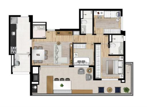 Apartamento à venda com 3 quartos, 118m² - Foto 4