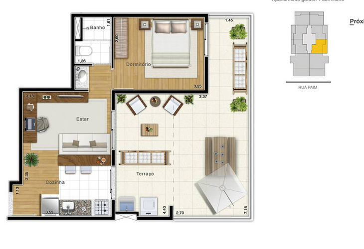 Apartamento à venda com 1 quarto, 38m² - Foto 6