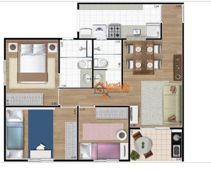 Apartamento à venda com 3 quartos, 61m² - Foto 15