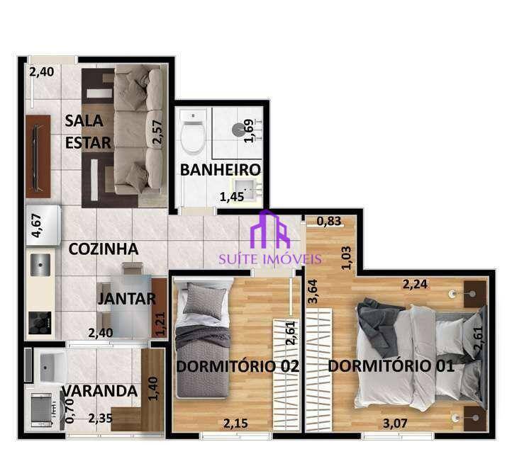 Apartamento à venda com 2 quartos, 61m² - Foto 16