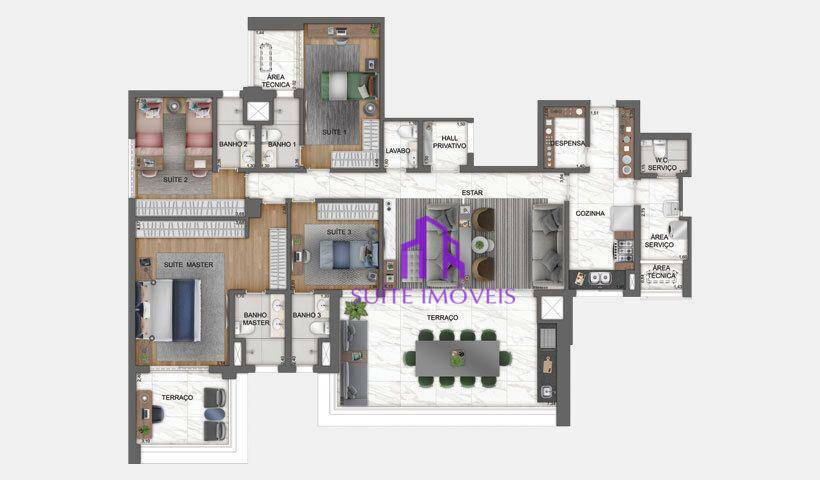 Apartamento à venda com 4 quartos, 199m² - Foto 48