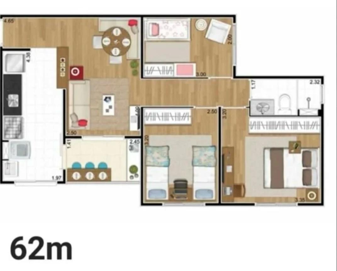 Apartamento à venda com 3 quartos, 62m² - Foto 9