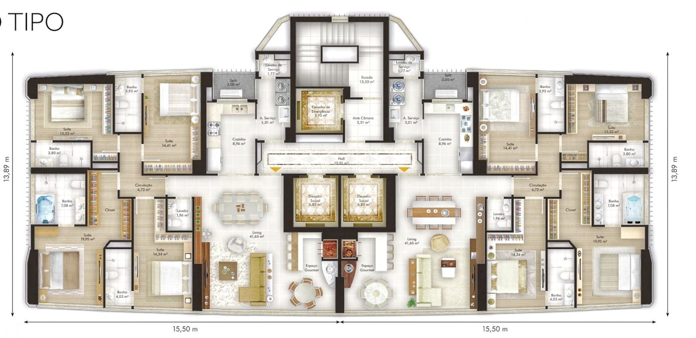 Apartamento à venda com 4 quartos, 171m² - Foto 19